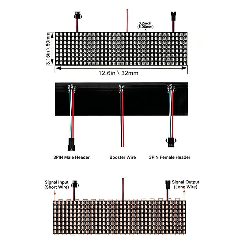 Rgb Led Matrix 8X8 - WS2812B Smart Pixel Module Matrix Paneel