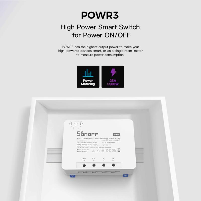 SONOFF POW POWR3/Powr316/POWR3 - Sonoff Basic Switch recensie en prijs